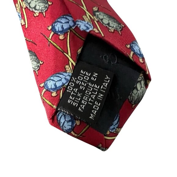 Tiffany & Co Silk Tie Turtle Print 57" Made In Italy - Picture 5 of 5